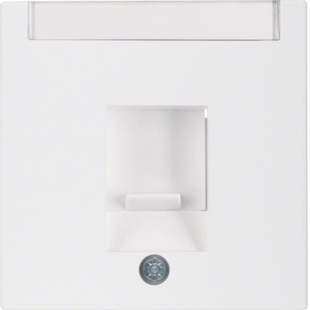 BERKER - Enjoliveur avec 1 volet antipoussière et porte-étiquette S.1/B.3/B.7 blanc polai - 11701909 BERKER - Enjoliveur avec 1 volet antipoussière et porte-étiquette S.1/B.3/B.7 blanc polai - 11701909