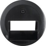 BERKER - Enjoliveur pour prise informatique double Serie 1930/Glas noir