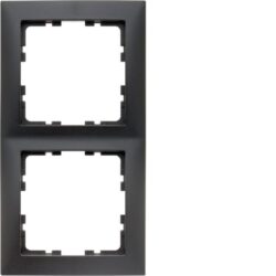 BERKER - Plaque de recouvrement 2 postes S.1 anthracite