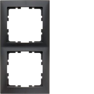 BERKER - Plaque de recouvrement 2 postes S.1 anthracite