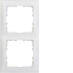 BERKER - Plaque de recouvrement 2 postes S.1 blanc polaire