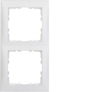 BERKER - Plaque de recouvrement 2 postes S.1 blanc polaire