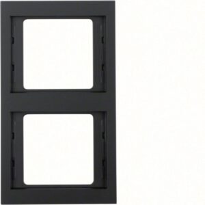 BERKER - Plaque de recouvrement 2 postes pour montage vertical K.1 anthracite