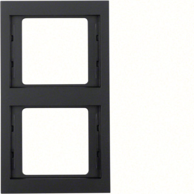 Plaque de recouvrement 2 postes verticale anthracite 13237006 – Image 1