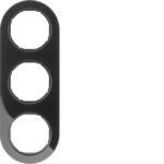 BERKER - Plaque de recouvrement 3 postes Serie R.classic noir