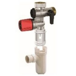 Groupe de sécurité 3 4 complet pour chauffe eau avec soupape et siphon