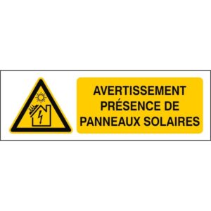 BRADY - Avertissement présence de panneaux solaires - 323670