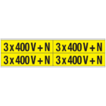 BRADY - Marqueurs de tension-CV 3x 400 V + N-B (jeu de 100 pcs.) - 251974