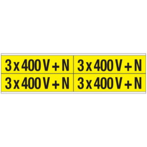 BRADY - Marqueurs de tension-CV 3x 400 V + N-B (jeu de 100 pcs.) - 251974