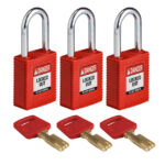 BRADY - Safekey Nylon 38mm ST S KA 3PK rouge - 150271