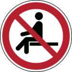BRADY - Signalisation ISO: Interdiction de s'asseoir