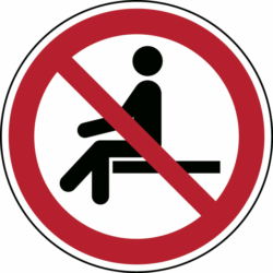 BRADY - Signalisation ISO: Interdiction de s'asseoir