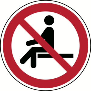 BRADY - Signalisation ISO: Interdiction de s'asseoir