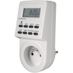 Programmateur horaire digital hebdomadaire, configuration visible