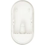 Lampe LED ovale blanche IP65 1680 lm avec diffuseur blanc et fixation murale