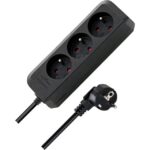 BRENNENSTUHL - Prolongateur multiprise Eco-Line 3 prises noir 3m H05VV-F 3G1