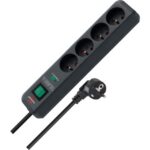 BRENNENSTUHL - Prolongateur multiprise Eco-Line avec parasurtenseur 13.500A 4 prises anthracite - 1153904314