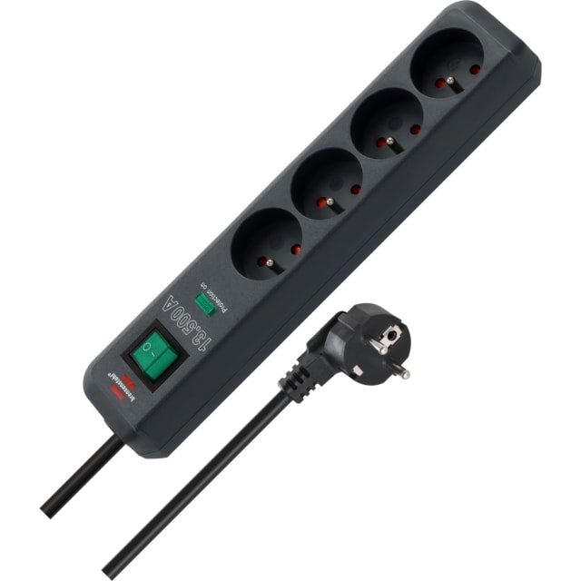 BRENNENSTUHL - Prolongateur multiprise Eco-Line avec parasurtenseur 13.500A 4 prises anthracite - 1153904314 BRENNENSTUHL - Prolongateur multiprise Eco-Line avec parasurtenseur 13.500A 4 prises anthracite - 1153904314