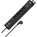 BRENNENSTUHL - Prolongateurs multiprise Premium-Line + chargeur USB 4 prises noir 1