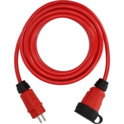 Rallonge électrique rouge 10 m avec prises mâle et femelle IP44