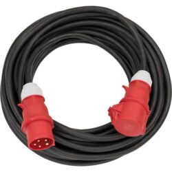 Détails visibles de Rallonge électrique CEE 400V 32A IP44 10 m noir pour Rallonges électriques