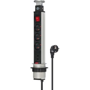 BRENNENSTUHL - TOWER POWER - socle 3 prises 2m H05VV-F 3G1