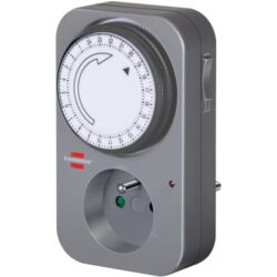 Détails visibles de Minuterie mécanique 24 h à prise avec intervalles pour Horloges de commutation