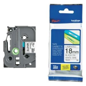 BROTHER - Cassette 18mm noir-blanc - TZE241
