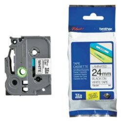 BROTHER - Cassette 24mm noir-blanc - TZE251