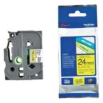 BROTHER - Cassette 24mm noir-jaune - TZE651