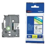 BROTHER - Cassette 6mm noir -blanc - TZE211