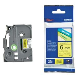 BROTHER - Cassette 6mm noir-jaune - TZE611