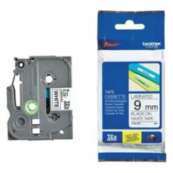 BROTHER - Cassette 9mm noir-blanc - TZE221