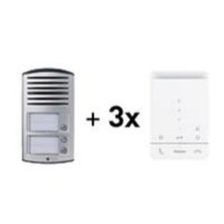 BTICINO - AV - Kit audio avec linea 2000 3 boutons-poussoirs et 3 x Classe 100A16E - 369931