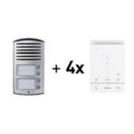 BTICINO - AV - Kit audio avec linea 2000 4 boutons-poussoirs et 4 x Classe 100A16E - 369941