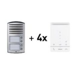 BTICINO - AV - Kit audio avec linea 2000 4 boutons-poussoirs et 4 x Classe 100A16E - 369941
