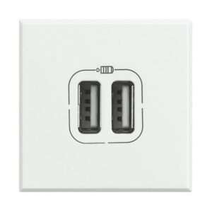 BTICINO - Axolute chargeur USB type C-3A- 2 modules blanc - HD4286C2