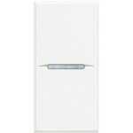 BTICINO - Axolute - poussoir axial NO 1P 10A 1 module - blanc - HD4005AN