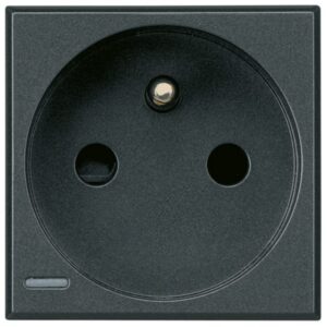 BTICINO - Axolute prise 2P+T 16A 250V bornes auto 2 mod anthracite - HS4142AN