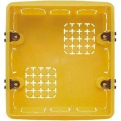 BTICINO - Boîte à encastrer pour 2x3 modules - carré - jaune - 106x117x52 mm - 506E