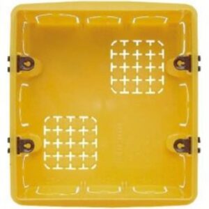 BTICINO - Boîte à encastrer pour 2x3 modules - carré - jaune - 106x117x52 mm - 506E