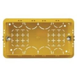BTICINO - Boîte à encastrer pour 4 modules - rectangulaire - jaune - 130x71x52 mm - 504E