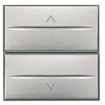BTICINO - Commutateur Axolute - 1P - 250V - 16A - gris clair - positions 1-0-2 - 2 module - HC4027/2