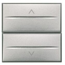 BTICINO - Commutateur Axolute - 1P - 250V - 16A - gris clair - positions 1-0-2 - 2 module - HC4027/2