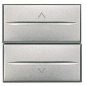 BTICINO - Commutateur Axolute - 1P - 250V - 16A - gris clair - positions 1-0-2 - 2 module - HC4027/2