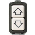 BTICINO - Double bouton-poussoir Magic - avec flèches - 1P NO + NO - 250V - 10A - 1 modul - 5055/1
