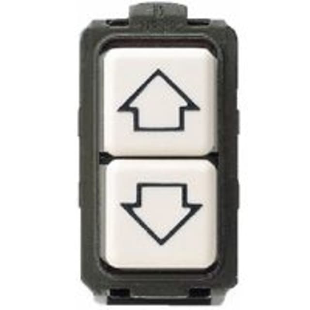 BTICINO - Double bouton-poussoir Magic - avec flèches - 1P NO + NO - 250V - 10A - 1 modul - 5055/1 BTICINO - Double bouton-poussoir Magic - avec flèches - 1P NO + NO - 250V - 10A - 1 modul - 5055/1