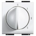 BTICINO - Interrupteur Light à 4 positions pour ventilateur - avec 3 vitesses - 3 A - 250V - N4016