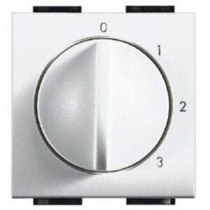 BTICINO - Interrupteur Light à 4 positions pour ventilateur - avec 3 vitesses - 3 A - 250V - N4016