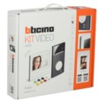 BTICINO - Kit vidéo couleur 1 bouton-poussoir Linea 3000 en finition noir+Classe 300 X13E - 363910